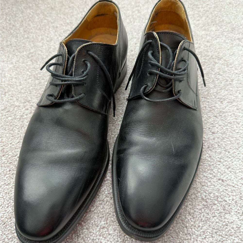 Classic Black Leather Men's Dress Shoes